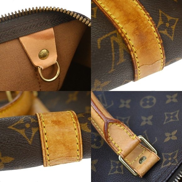 LOUIS VUITTON Keepall 45 Travel Hand Bag Monogram Leather Brown - Picture 10 of 16